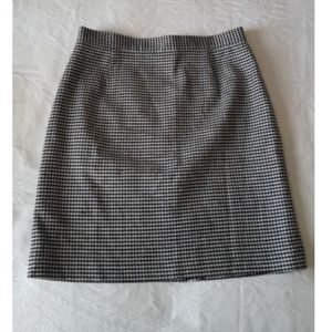 Black White Checks Work Career Pencil Skirt